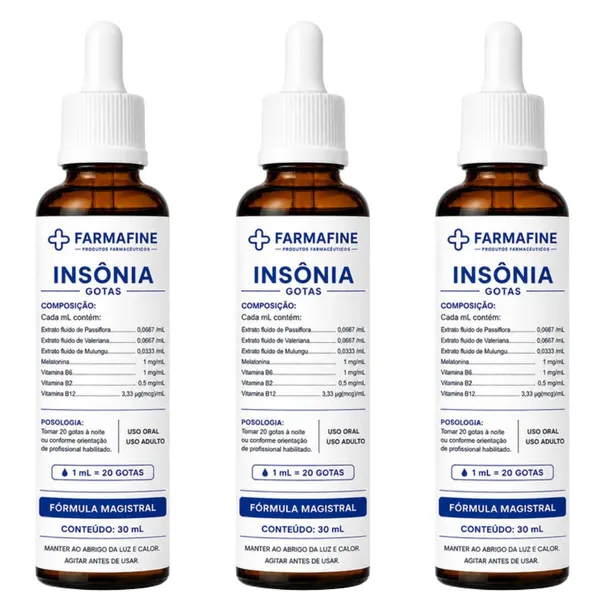 Fórmula para Insônia Farmafine — 3 frascos